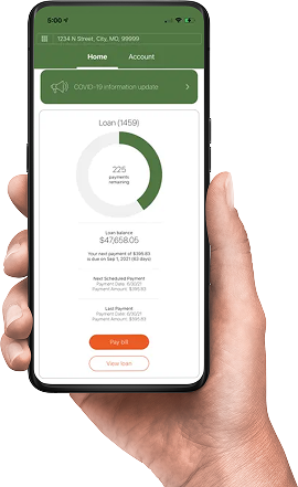 Flat Branch Servicing app on phone